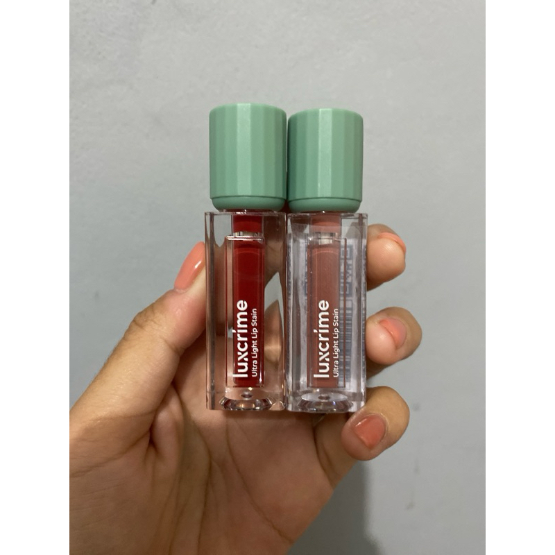 Jual Preloved Luxcrime Lip Stain Chiffon Dan Rose Sand Harga Satuan