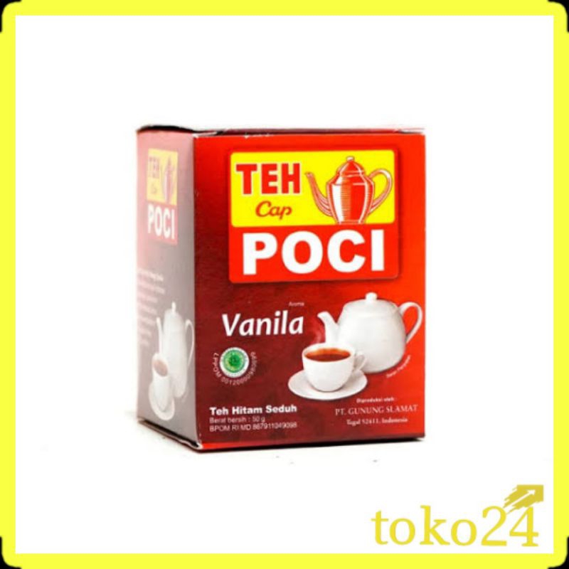 Jual Teh Cap Poci Vanilla 50 Gr Shopee Indonesia 0867