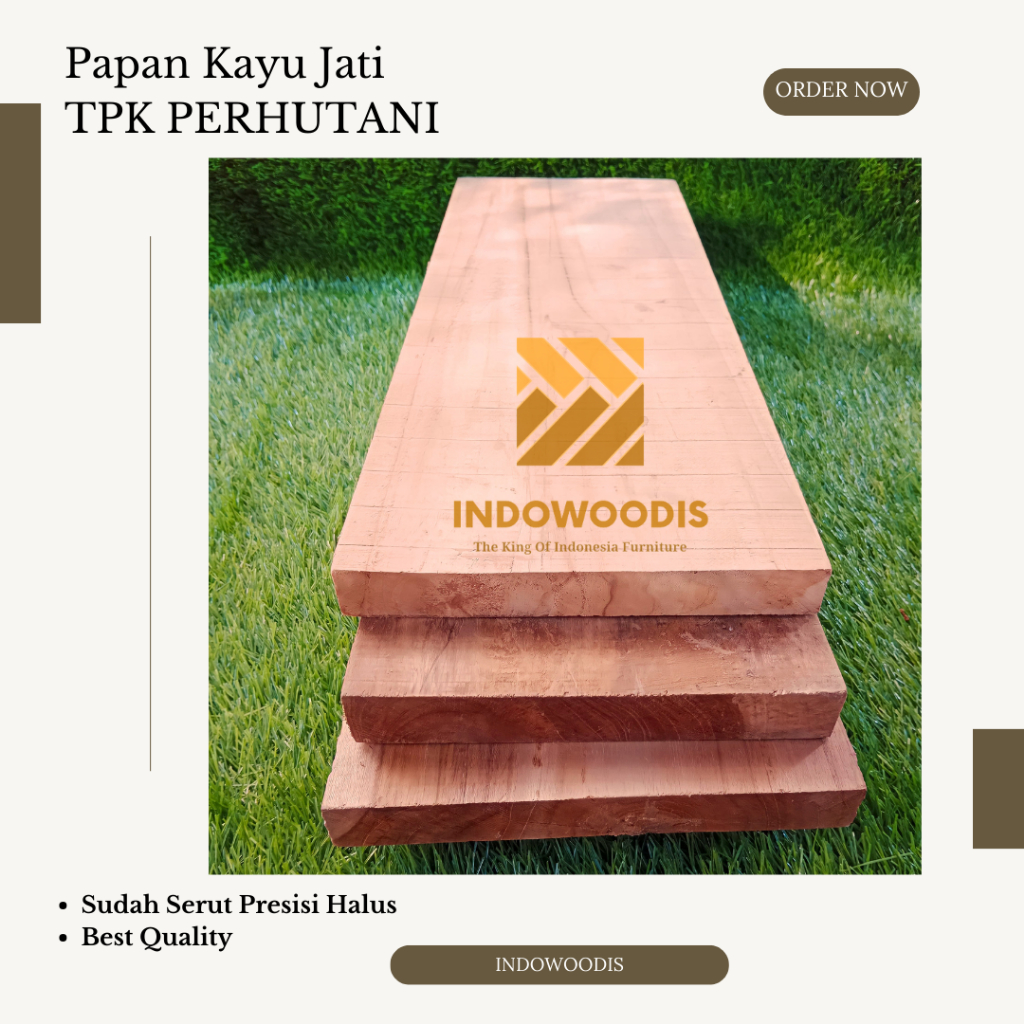 Jual PAPAN KAYU JATI TPK PERHUTANI UKURAN LEBAR 9,5 CM TEBAL 4CM ...