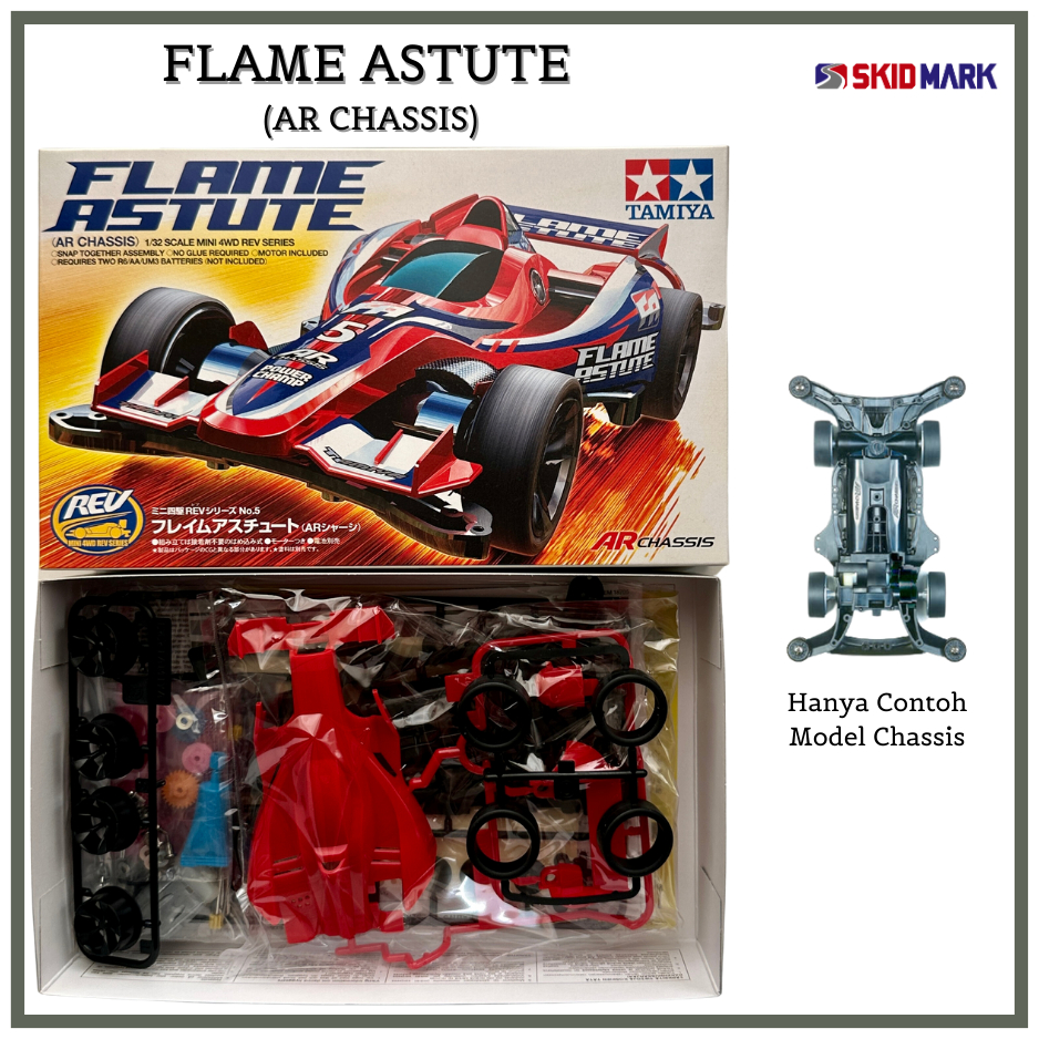 Jual Mobil Rakit Tamiya Mini 4WD - Flame Astute AR Chassis (ORIGINAL ...