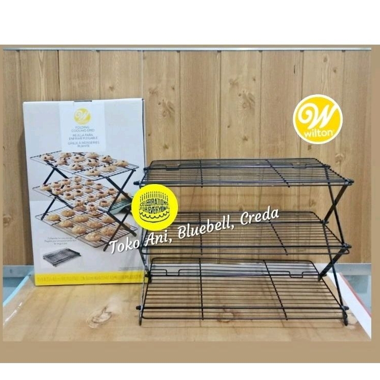 Jual Wilton 3 Tier Collapsible Cooling Rack Folding Cooling Grid Non Stick 2105 8402 Shopee Indonesia