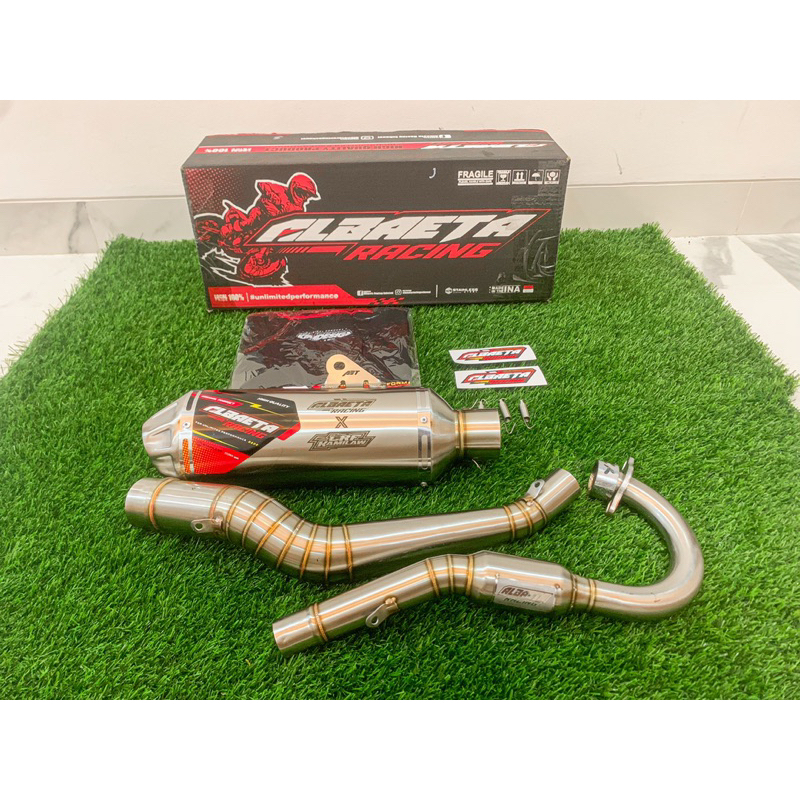 Jual KNALPOT CRF KLX DTRACKER WR155 ORIGINAL ALBAETA RACING STAINLESS