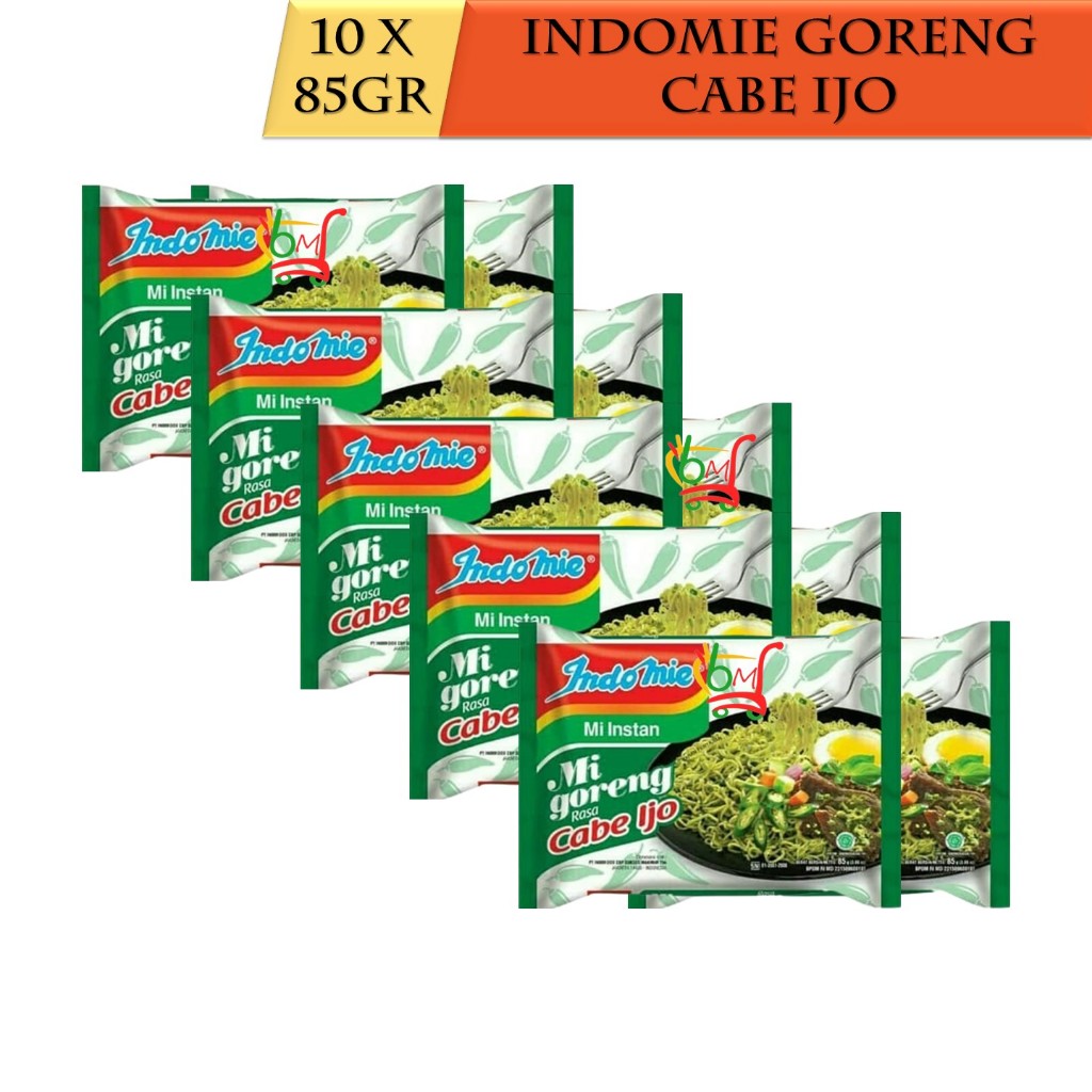 Jual 10pcs Indomie Mie Goreng Instan Rasa Cabe Ijo Asli Shopee Indonesia