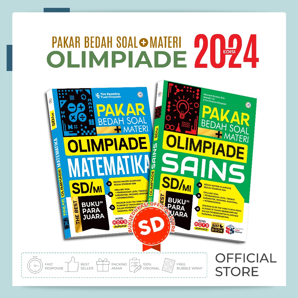 Jual BUKU KSN - OSN 2024 SOAL DAN MATERI SD PAKAR BEDAH SOAL MATERI ...