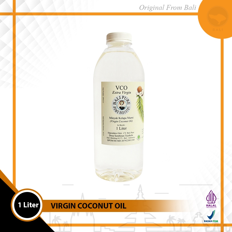 Jual BPOM VCO Virgin Coconut Oil Bali Pure 100 Murni Kemasan 1 Liter