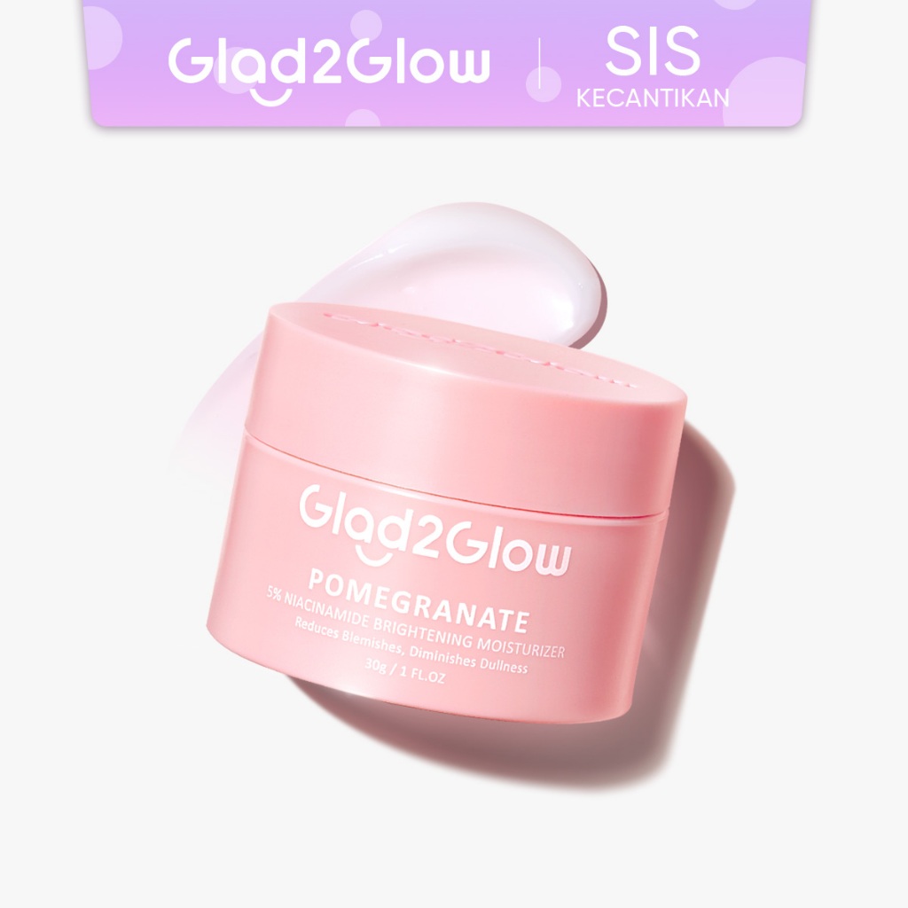 Jual GLAD2GLOW Pomegranate 5 Niacinamide Brightening Moisturizer 30g