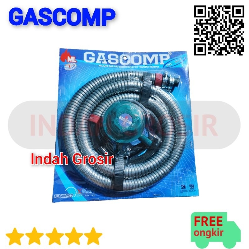 Jual Selang Paket Flexible Regulator Kompor Gas Gascomp Auto Shopee