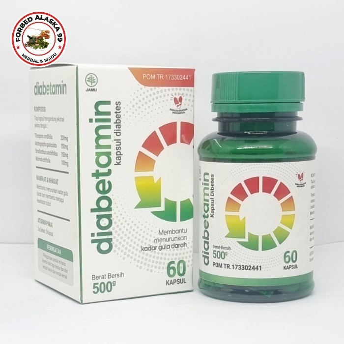 FORBED EZA - DIABETAMIN Kapsul Diabetes |menurunkan kadar gula darah @500g 60 kapsul