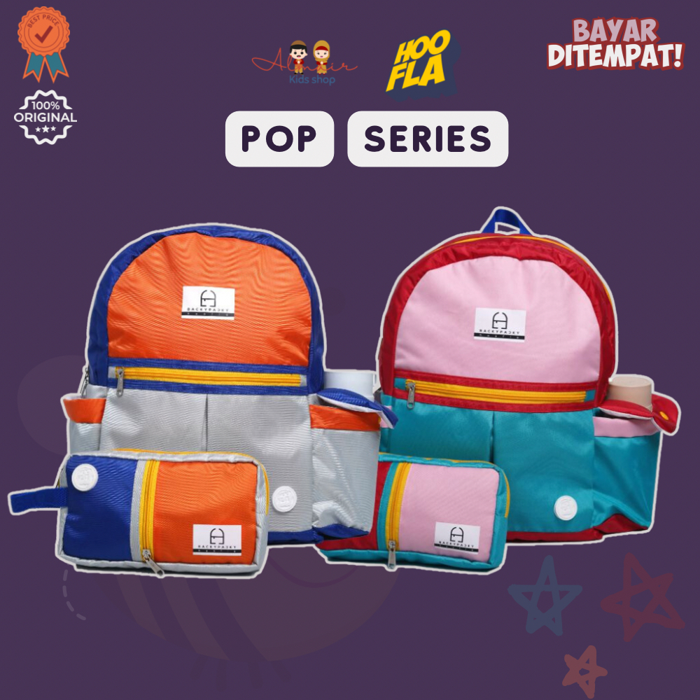 Jual Tas Ransel Anak Sekolah SD Unisex Hoofla Kids Pop Summer Backpack ...