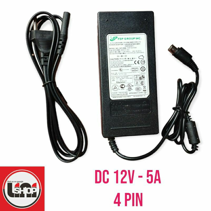 Jual Adaptor DC 12v 5A 4 pin - Adaptor DVR Hikvision 4pin | Shopee ...