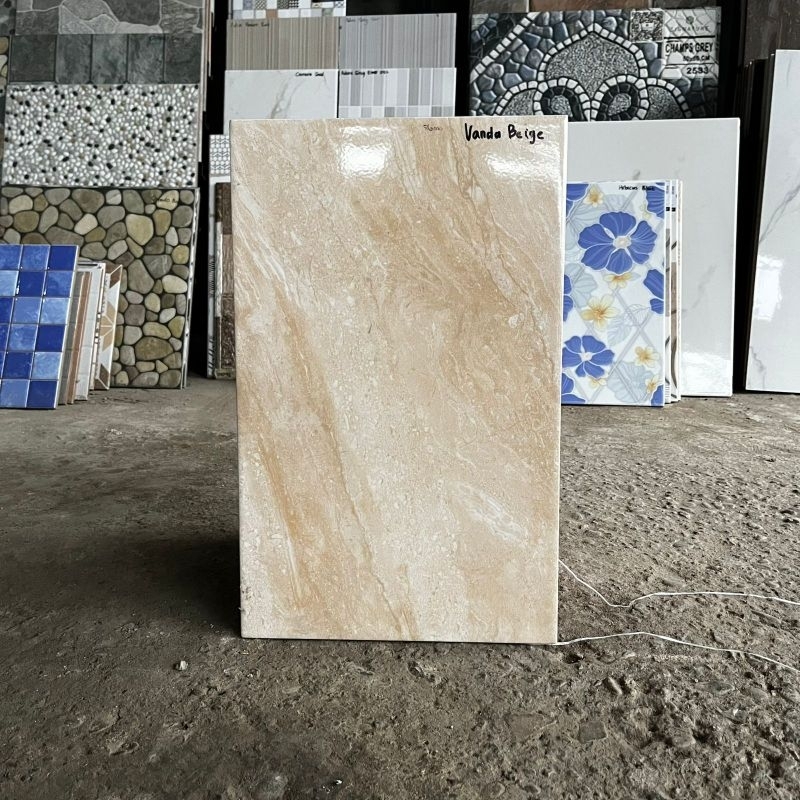 Jual Keramik MULIA SIGNATURE 25x40 VANDA BEIGE | Shopee Indonesia