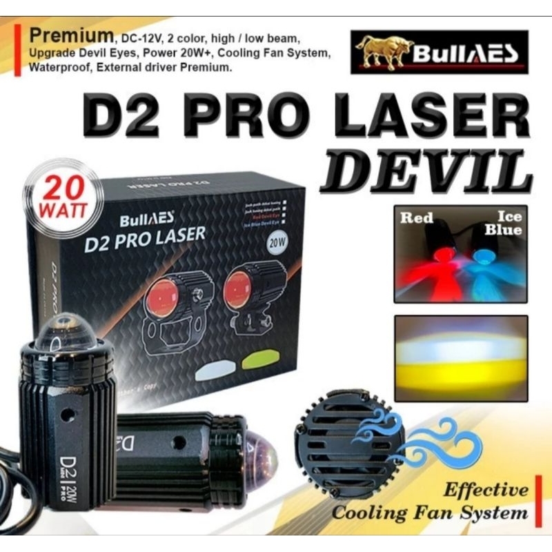 Jual Original Aes Lampu Tembak Laser Foglamp D Pro W Aes Devil Eye