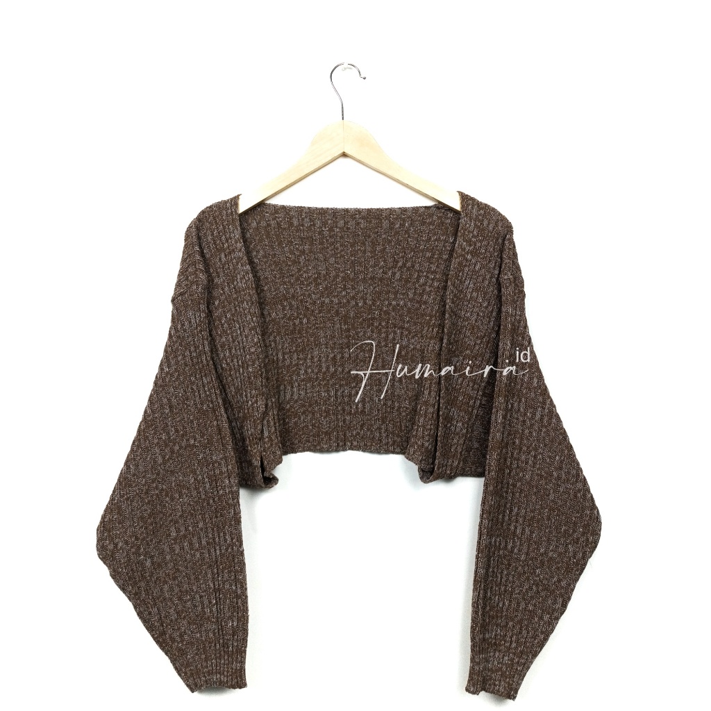 Jual Liam Twist Cardigan Crop Oversize Atasan Wanita Terbaru Bolero