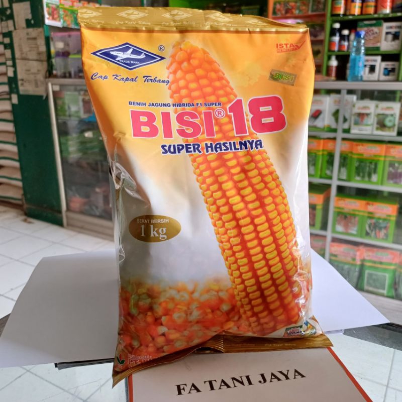 Jual Benih Jagung Hibrida F1 Super BISI-18 Cap Kapal Terbang 1kg ...