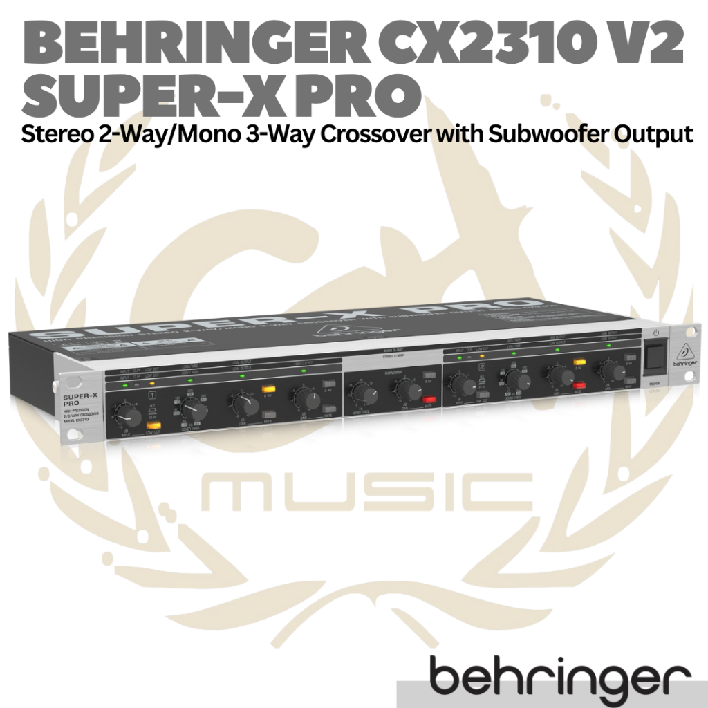 Jual BEHRINGER SUPERX PRO CX2310 V2 3 Way Crossover with Subwoofer