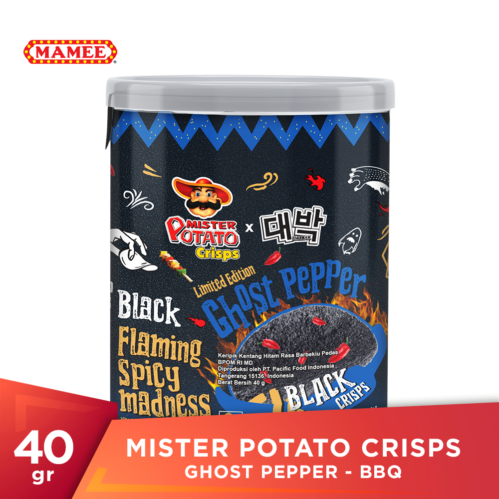 Jual Mister Potato Crisps Ghost Pepper BBQ 40 gr Shopee Indonesia
