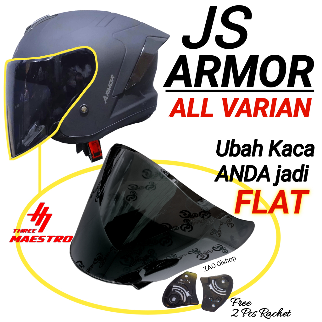 Jual Kaca Helm Js Armor Visor Helmet Flat Venom Open Ganteng Tm Jitsu