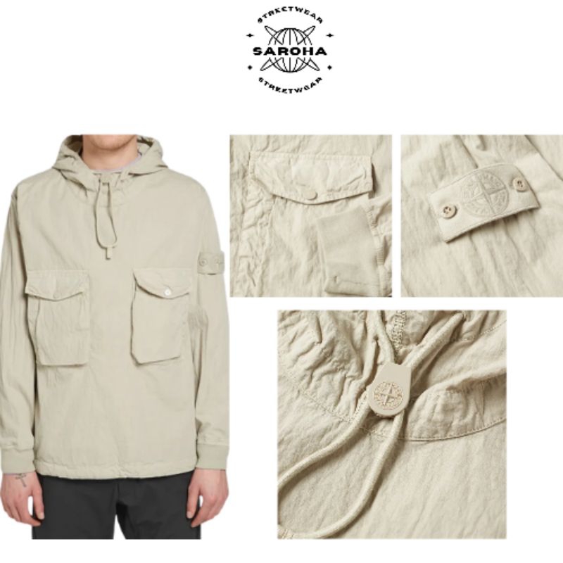 STONE ISLAND GHOST SMOCK RESIN COTTON POPOVER HOODED Pre order