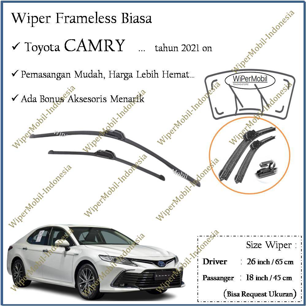 Jual Wiper Frameless Biasa Kaca Mobil Toyota Camry Tahun Shopee Indonesia