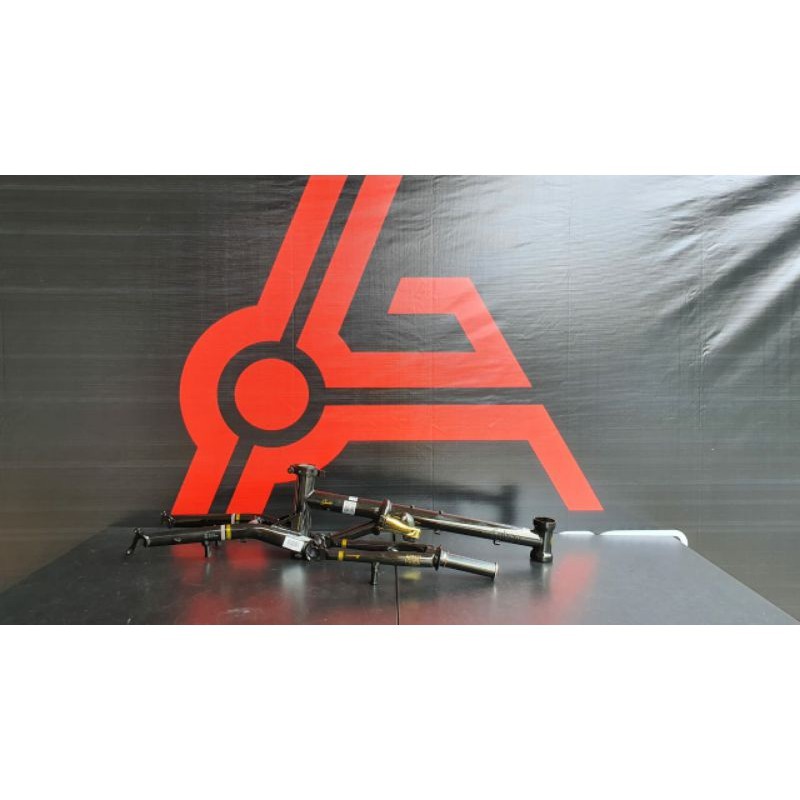 Jual Frame fork FNHON Gust Black Gold 16inchi sepeda lipat seli V brake ...