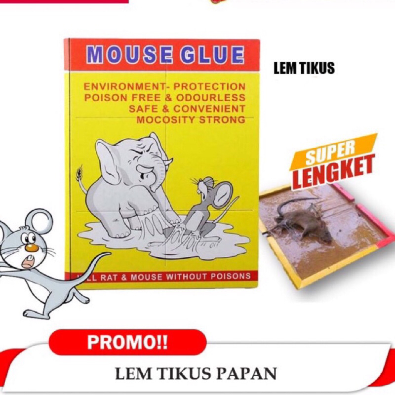 Jual Lem Papan Perangkap Tikus Import Cap Gajah Super Lengket Ampuh Menangkap Tikus And Tdk Berbau 9419