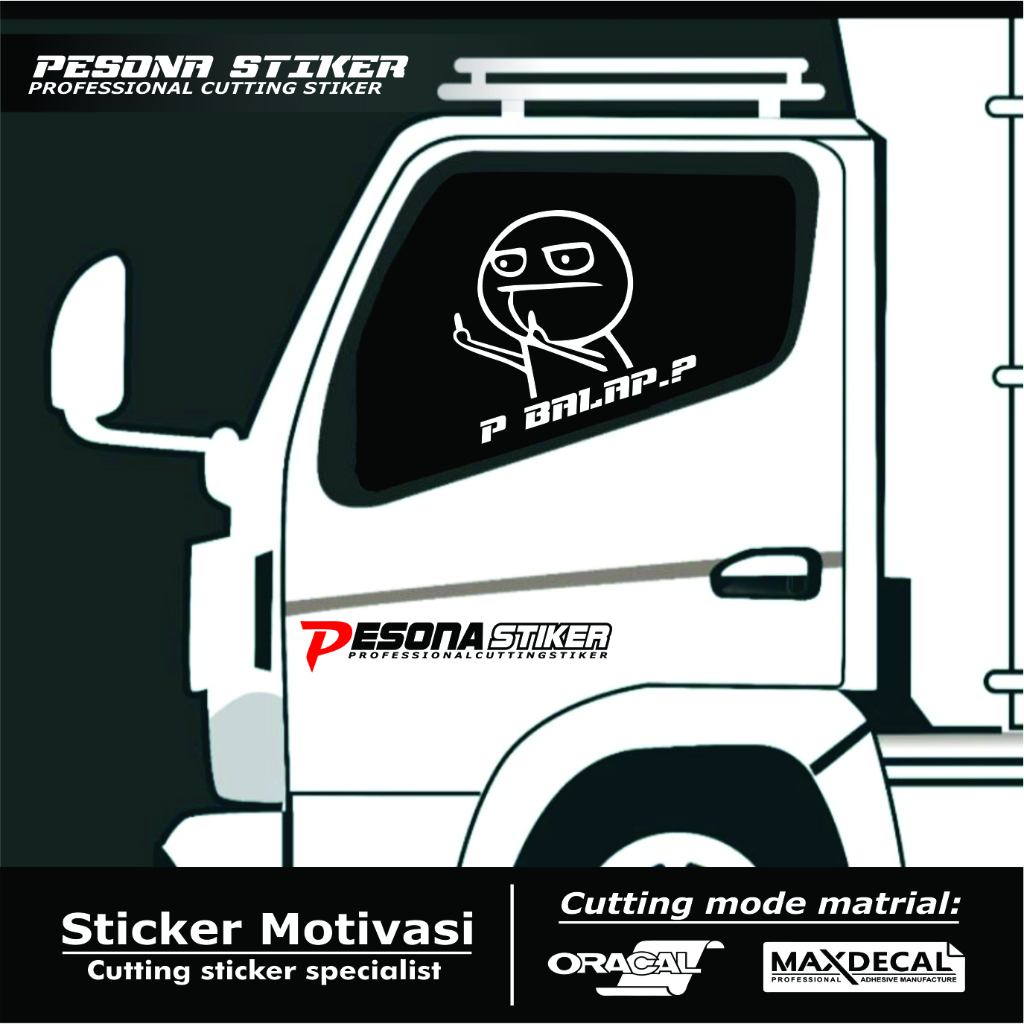 Jual STICKER CUTTING TERBARU TULISAN P BALAP SEGONDOK COCOK UNTUK KACA ...