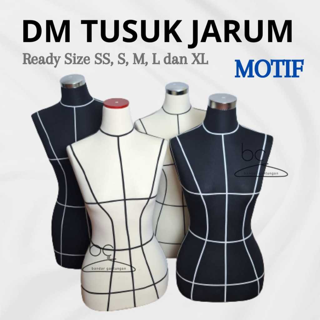 Jual Dm Cewek Full Foam Pola Motif Tusuk Jarum Manekin Setengah Badan Dress Making Patung