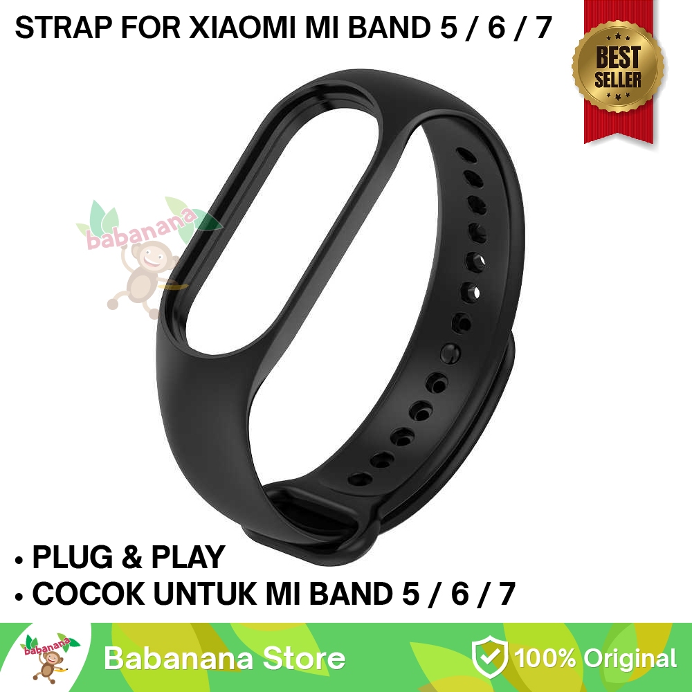 Jual Strap Xiaomi Mi Band 5 6 7 Tali Pengganti Silicone Smartwatch ...