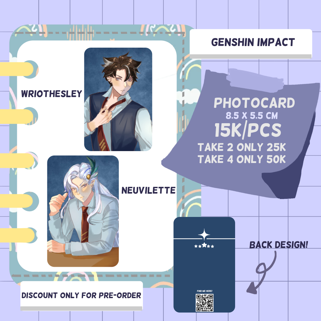 Jual Photocard Genshin Impact Fan Merch Cf17 Shopee Indonesia 3952