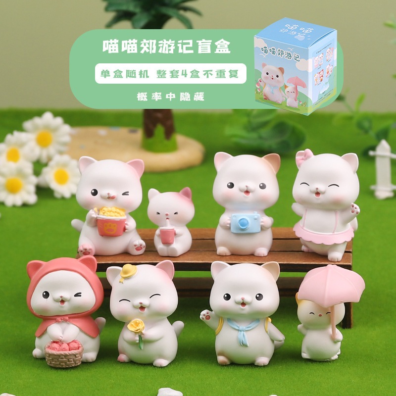 Jual Action figure Kucing Liburan Blindbox Harga per 1 ( 1 set isi 4 ...