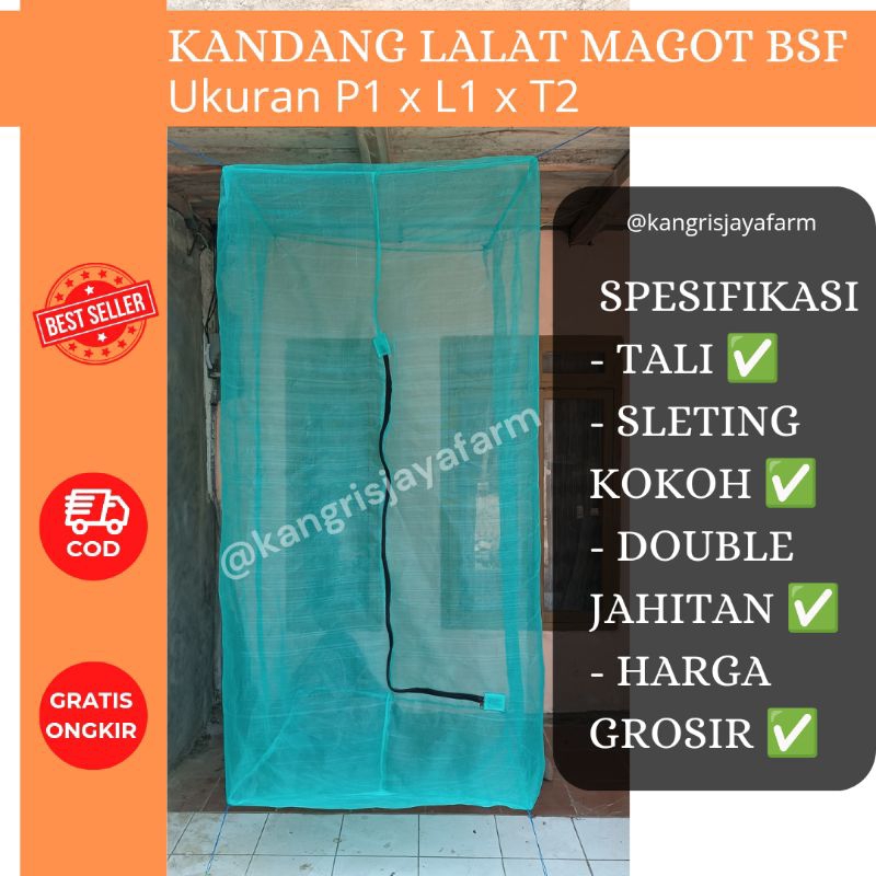 Jual Kandang Magot Lalat Bsf Maggot Jaring Kasa Hijau Shopee Indonesia