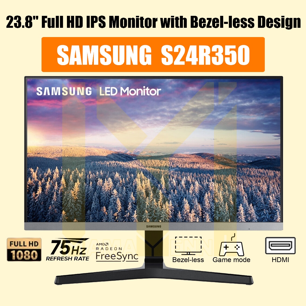 Jual Monitor Samsung S24R350 23.8" / 24" Full HD 75Hz IPS Display with ...