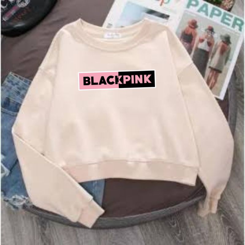 Sweater crop outlet blackpink