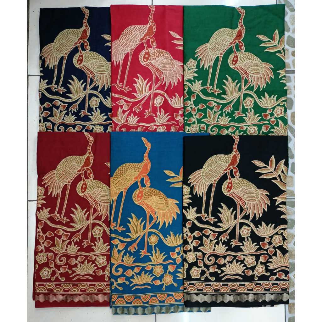 Jual Kain Batik Solo Motif Burung Bangau Shopee Indonesia