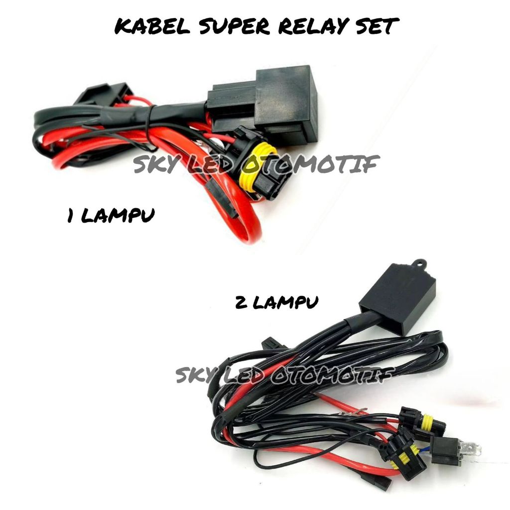 Jual Premium Kabel Super Relay Set Lampu Biled Proyektor Hid Relay