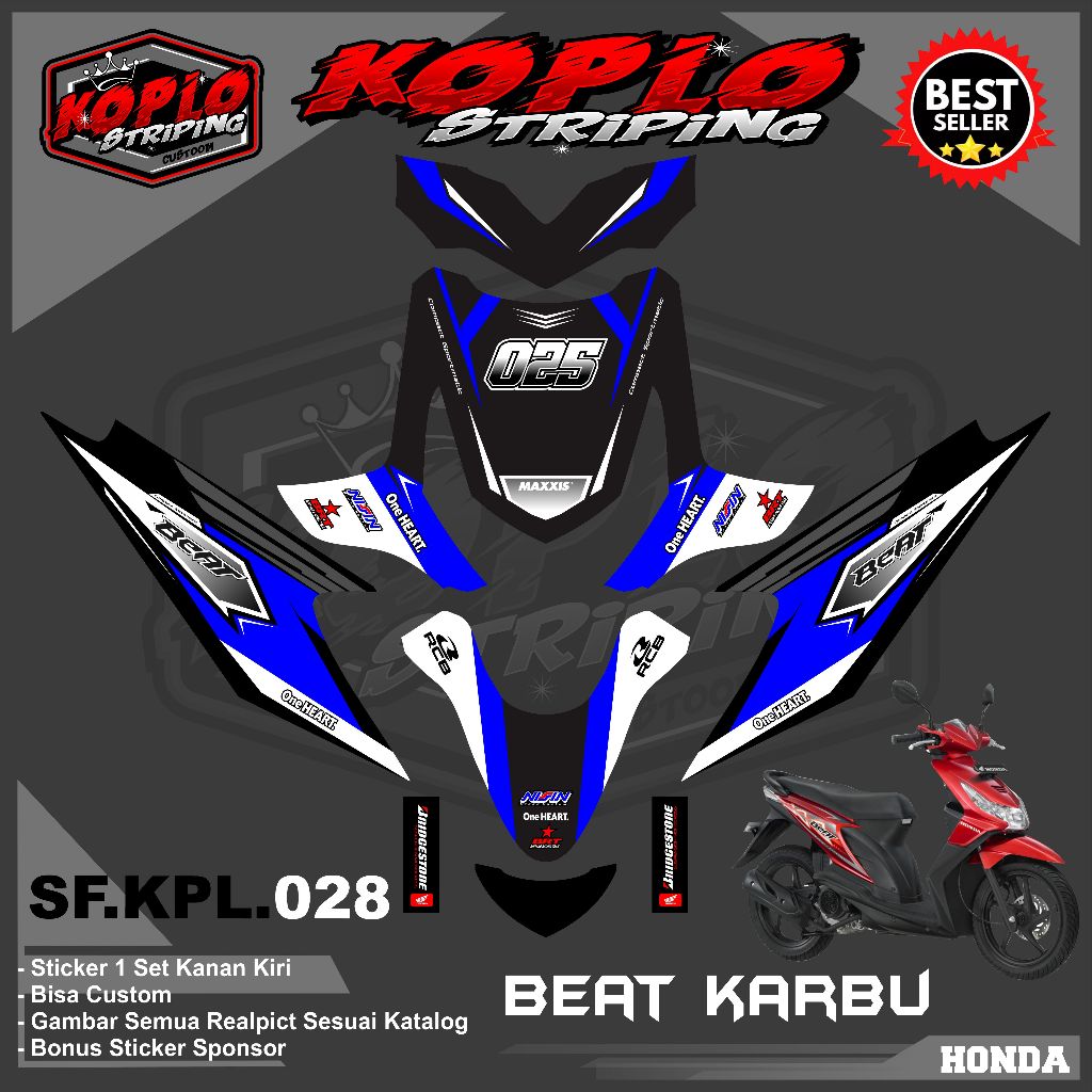 Jual Stiker Decal Full Body Motor Honda Beat Karbu Sticker Decal Full