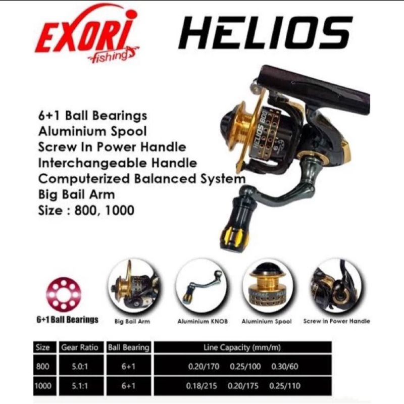Jual Reel EXORI HELIOS SW/ HELIOS (POWER HANDLE) | Shopee Indonesia