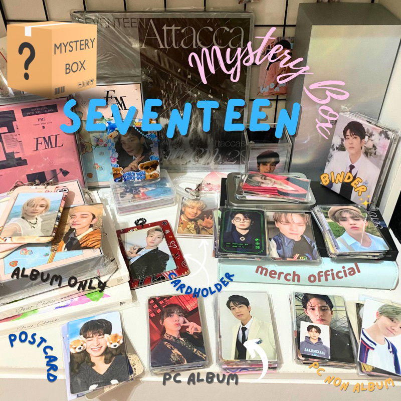 Jual MERCH OFFICIAL RANDOM SEVENTEEN (PHOTOCARD, ALBUM, POSTCARD