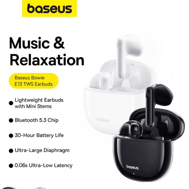 Jual Baseus TWS Bowie E13 Wireless Earphone Bluetooth 5.3 Gaming ...