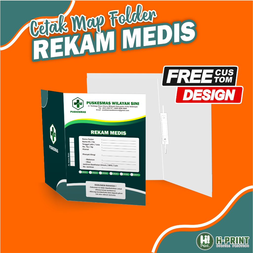 Jual Cetak Map Rekam Medis Pasien Rumah Sakit Puskesmas Klinik ...