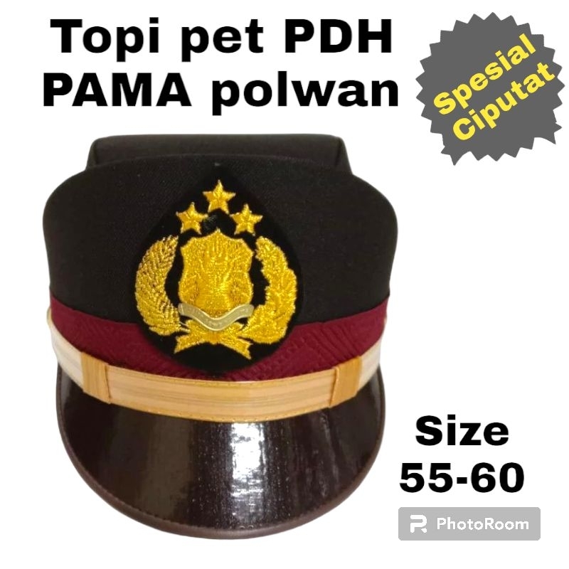 Jual Topi Pet Pdh Pama Polwan Pet Pdh Polwan Pama Merek Ciputat Shopee Indonesia