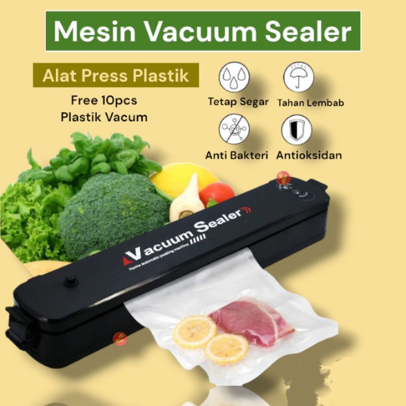 Jual Mesin Vacuum Sealer Mesin Vacum Sealer Makanan Fresh Free 10pcs