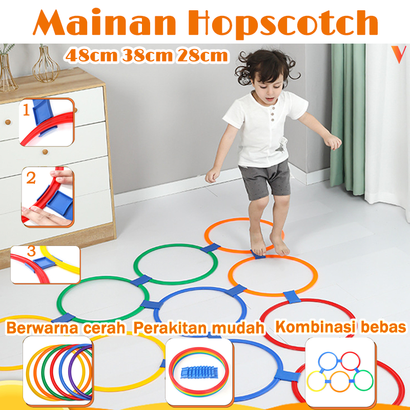Jual Hopscotch Ring Mainan Jingkat Pincang Hopscotch Mainan Edukasi ...