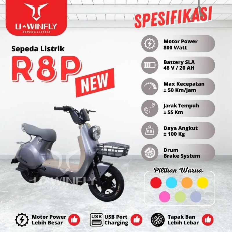 Jual SEPEDA LISTRIK UWINFLY R8P NEW ANIK MEBEL | Shopee Indonesia