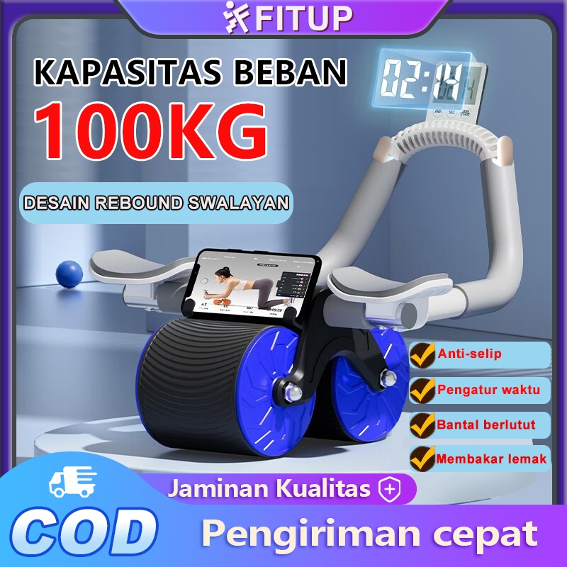 Jual Ab Roller Double Wheel Ab Wheel Alat Latihan Otot Perut Abdonimal ...