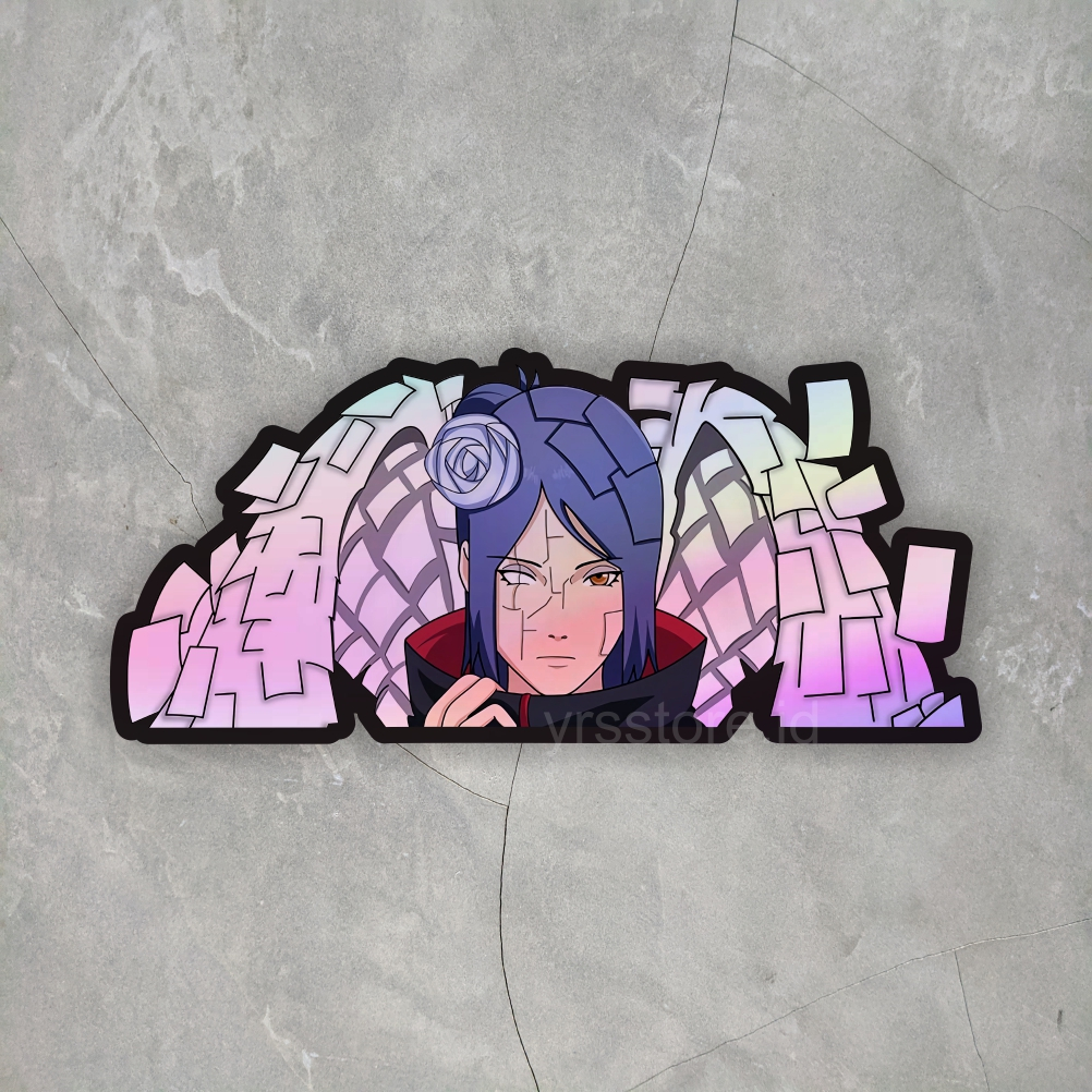 Jual Sticker Anime Hologram Konan Akatsuki ukuran +- 9,5 cm sticker ...