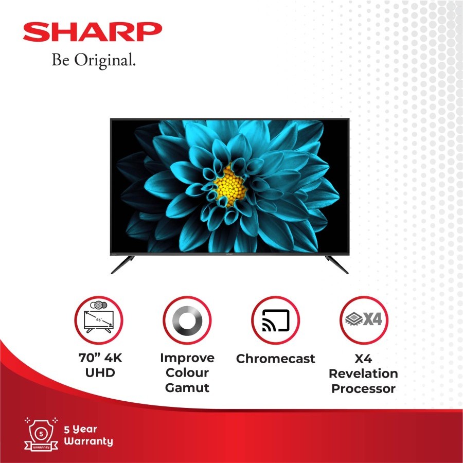Jual Sharp Smart TV Android TV 70 inch 4K UHD 4TC70DK1X C70DK1X