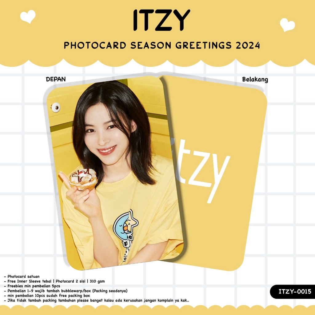 Jual PHOTOCARD ITZY SEASON GREETINGS 2024 PHOTOCARD ITZY TERBARU GLOSSY Shopee Indonesia