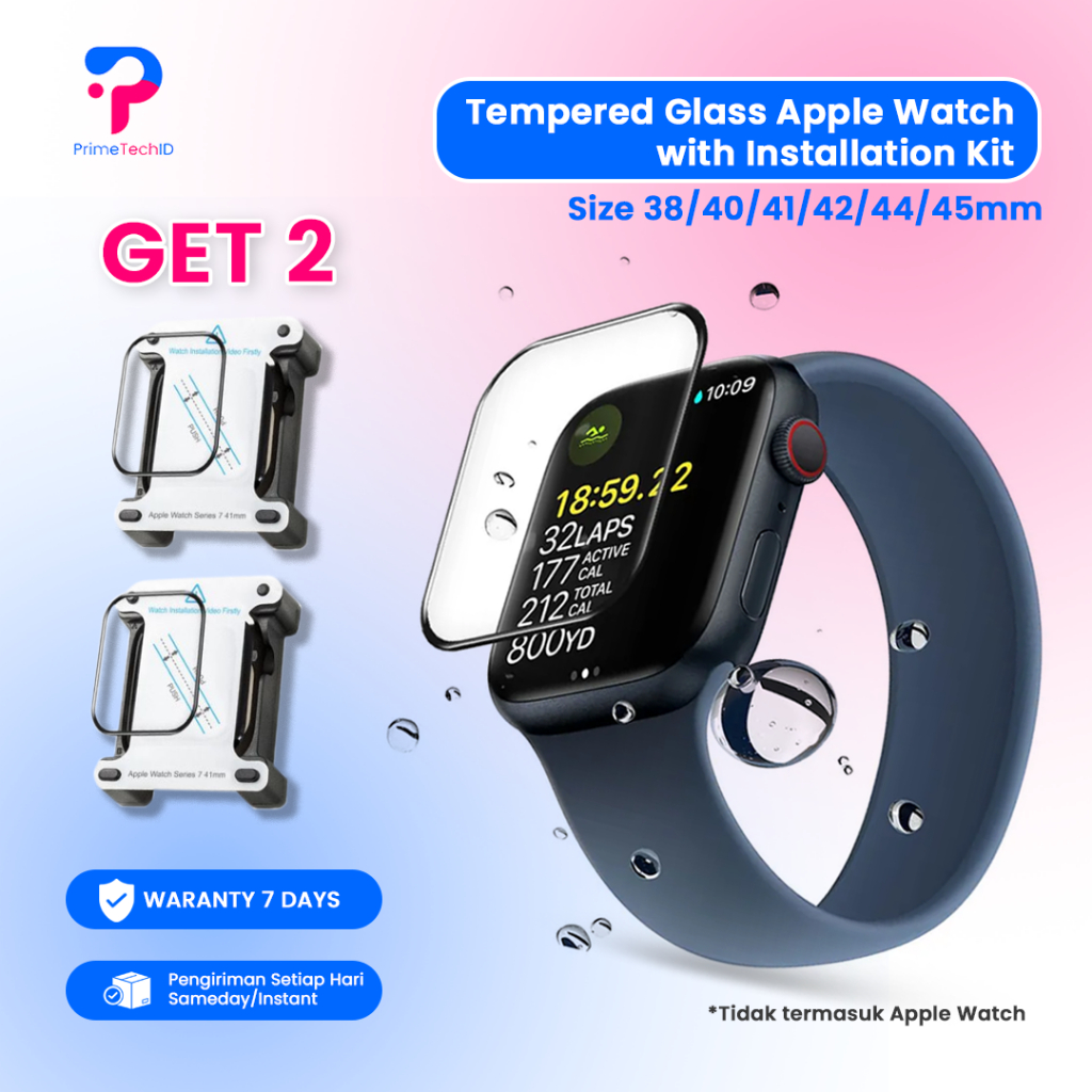 Jual Tempered Glass Apple Watch Easy Installation with Installation Kit