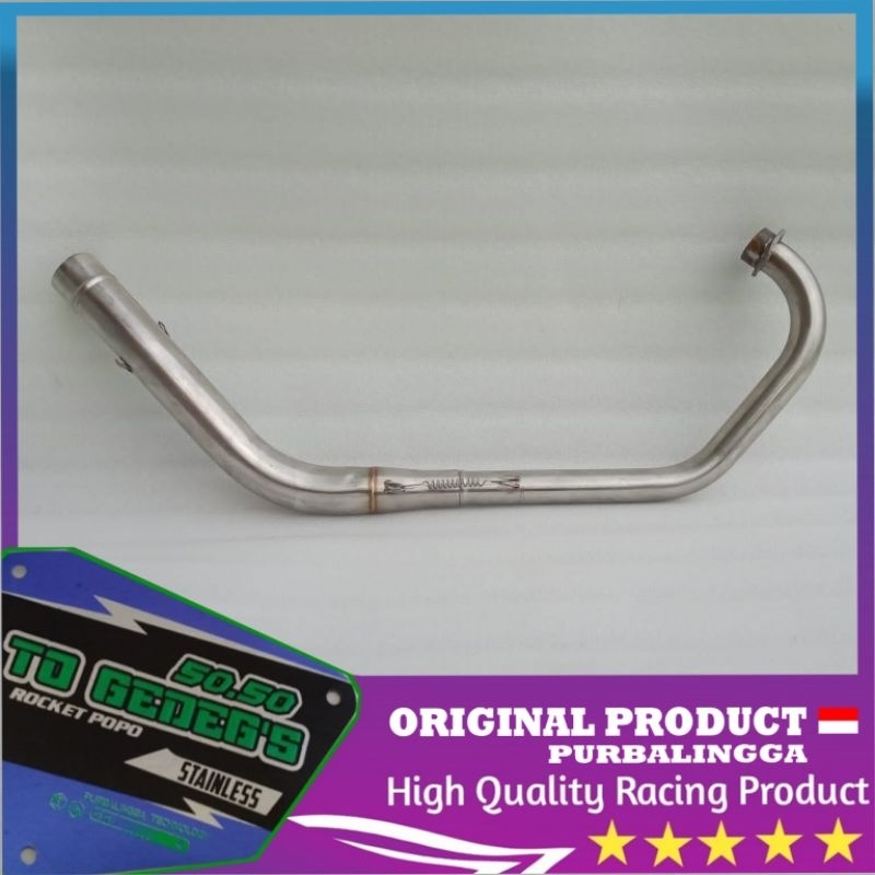 Jual Pipa Leher Knalpot Satria Fu Karbu 150 Fu Barong Facelift Full Bending Ngacung Stainless 8797